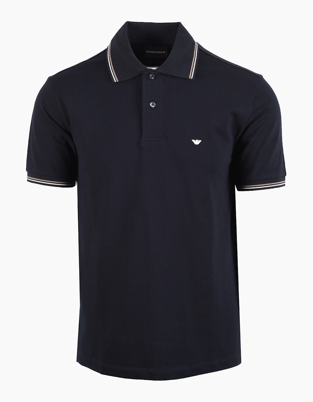 EMPORIO ARMANI ESSENTIAL TIPPED POLO NAVY, 4 of 3