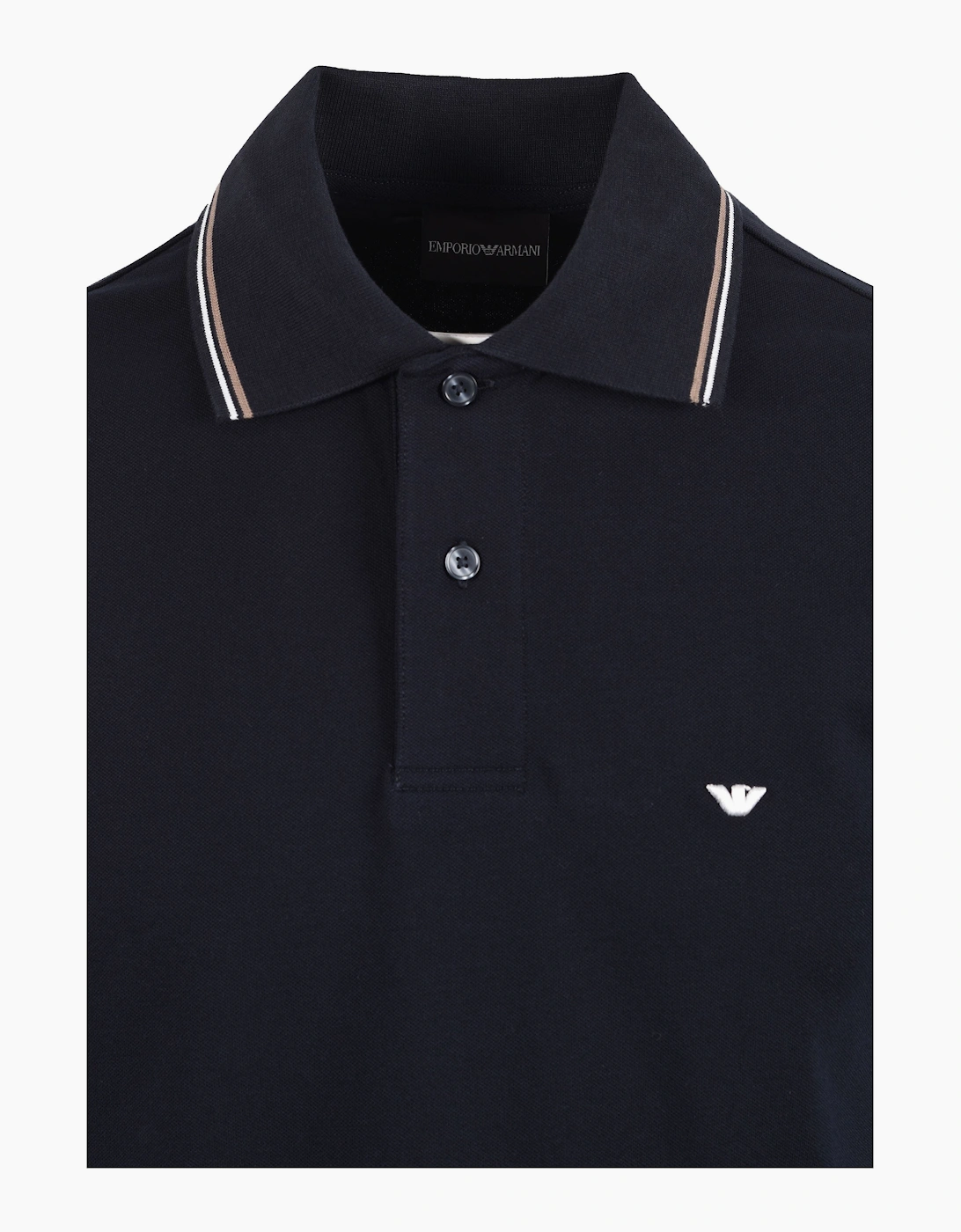 EMPORIO ARMANI ESSENTIAL TIPPED POLO NAVY
