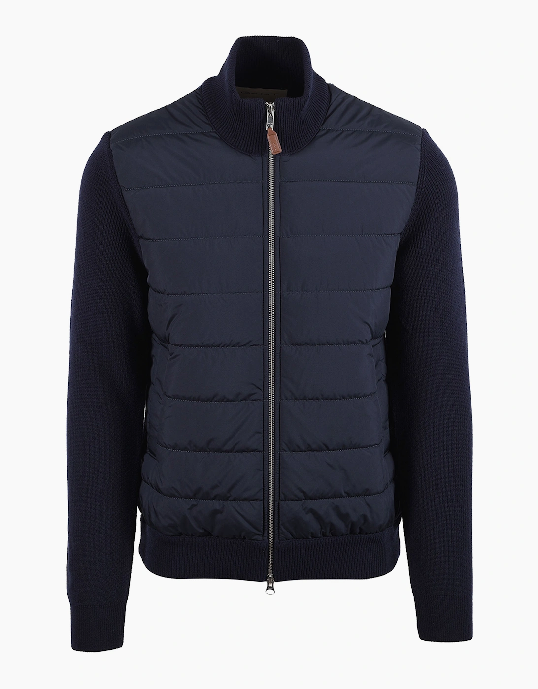 Gant Men's Navy Hybrid Zipped Cardigan Evening Blue - Size 42