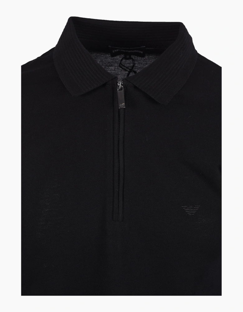 EMPORIO ARMANI PIQUE POLO BLACK