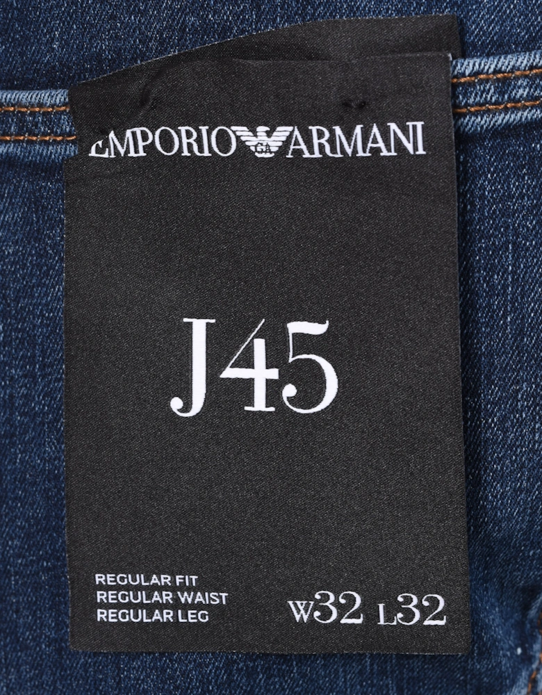 EMPORIO ARMANI J45 REGULAR FIT JEANS MEDIUM BLUE