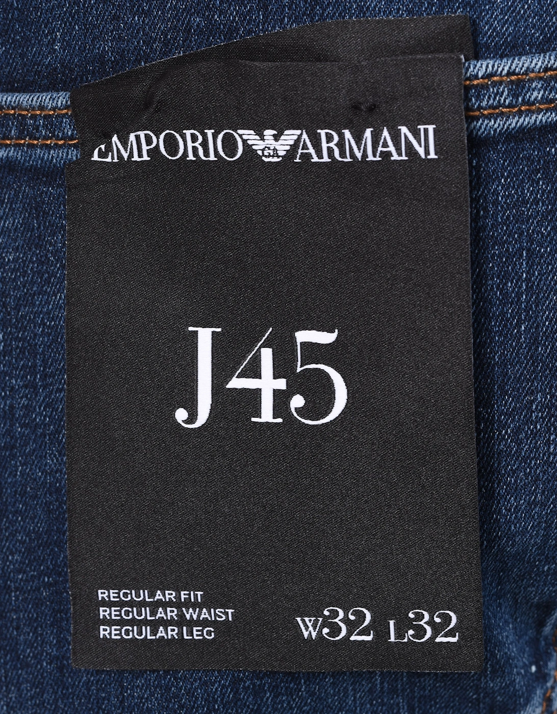 EMPORIO ARMANI J45 REGULAR FIT JEANS MEDIUM BLUE