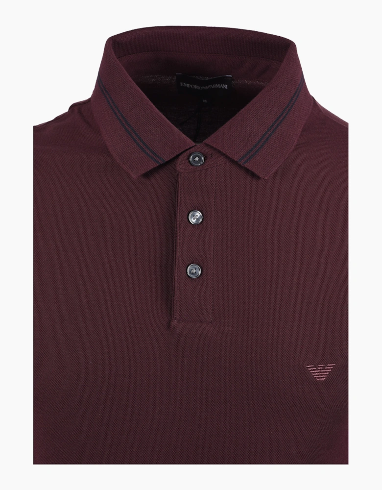 EMPORIO ARMANI POLO SHIRT BURGUNDY