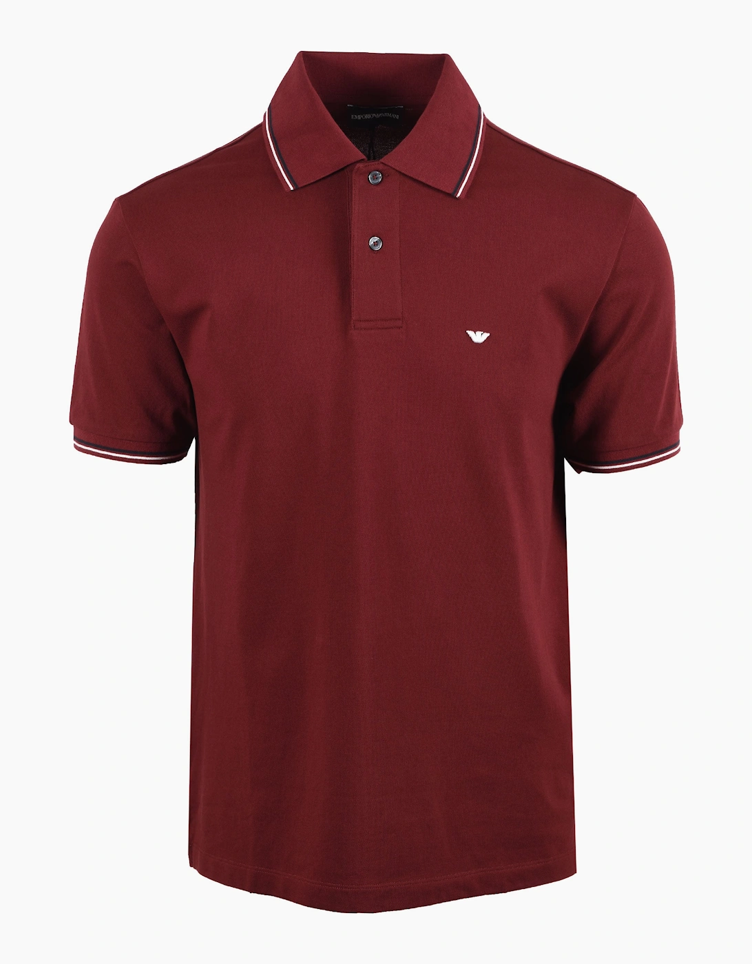 EMPORIO ARMANI ESSENTIAL TIPPED POLO OXBLOOD, 4 of 3