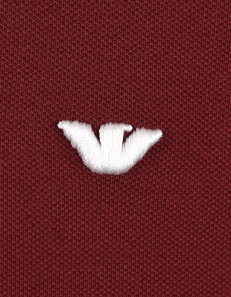 EMPORIO ARMANI ESSENTIAL TIPPED POLO OXBLOOD