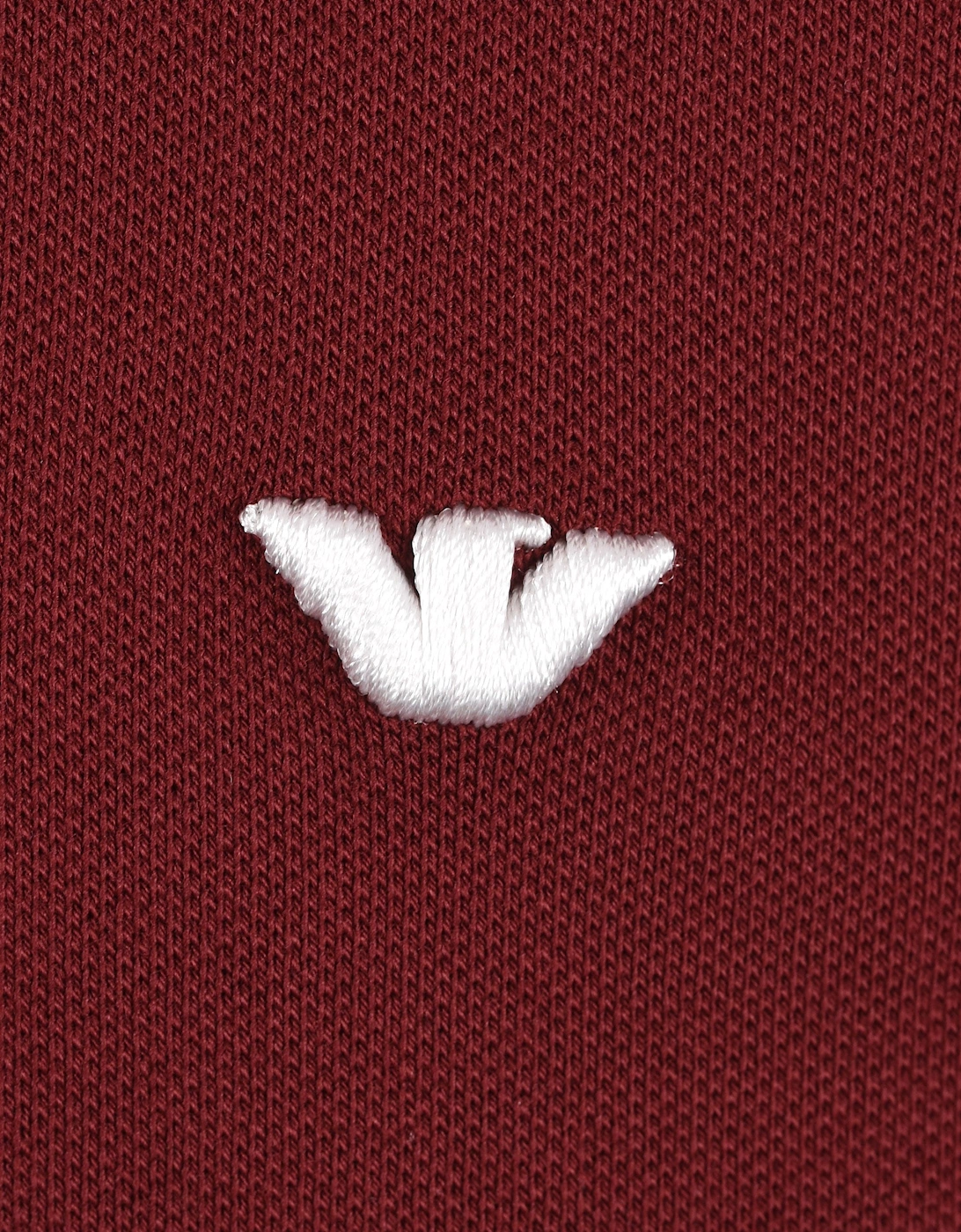 EMPORIO ARMANI ESSENTIAL TIPPED POLO OXBLOOD