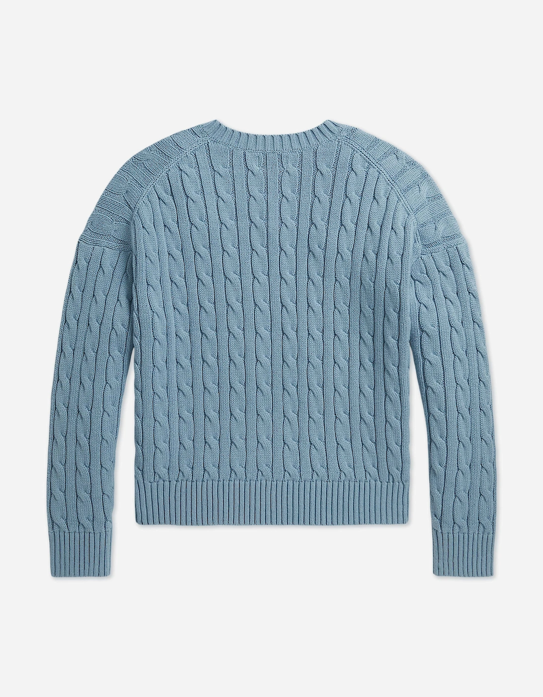 Ralph Lauren Girls Cable Knit Jumper in Blue