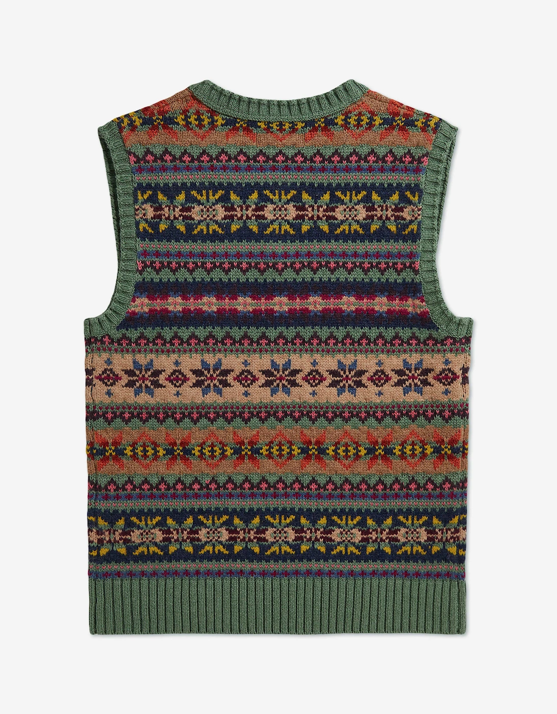 Ralph Lauren Boys Cotton Knit Sweater Vest in Green
