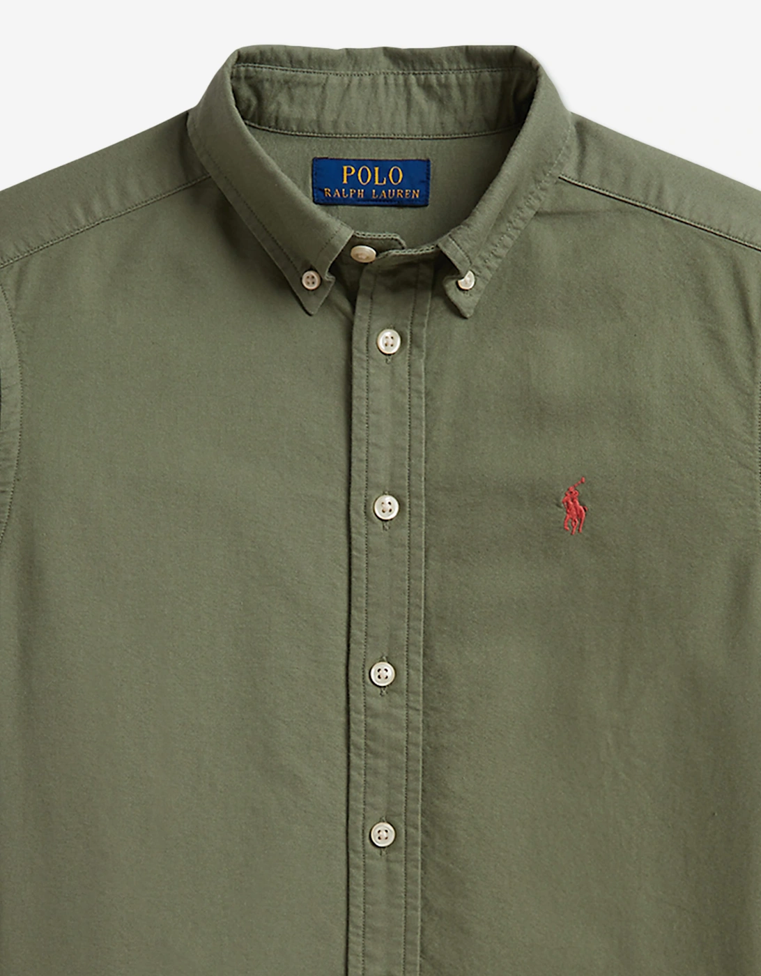 Ralph Lauren Boys Cotton Oxford Shirt in Green