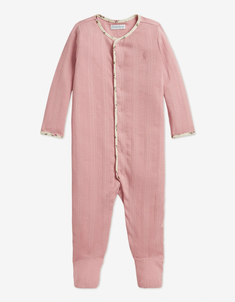 Ralph Lauren Baby Girls 3 Piece Babygrow Set in Pink