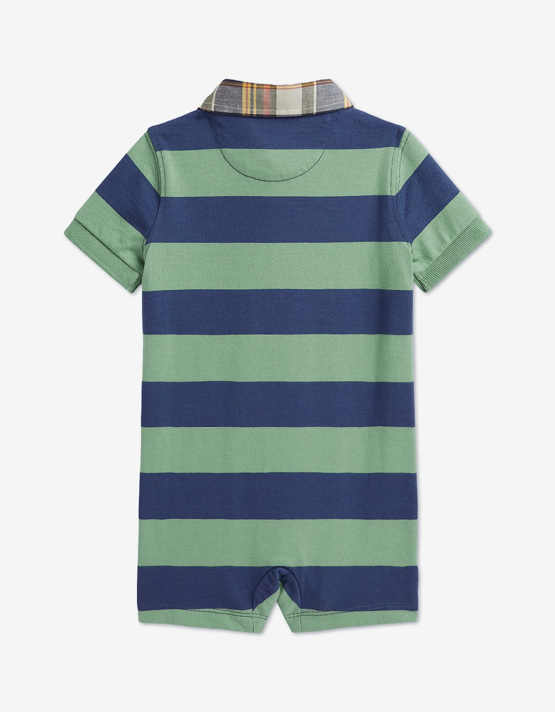 Ralph Lauren Baby Boys Striped Jersey Romper in Green