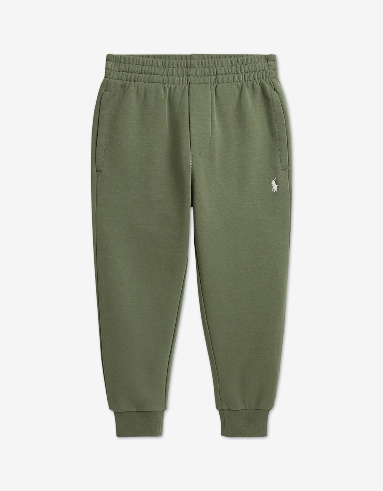 Ralph Lauren Boys Double Knit Tech Joggers in Green