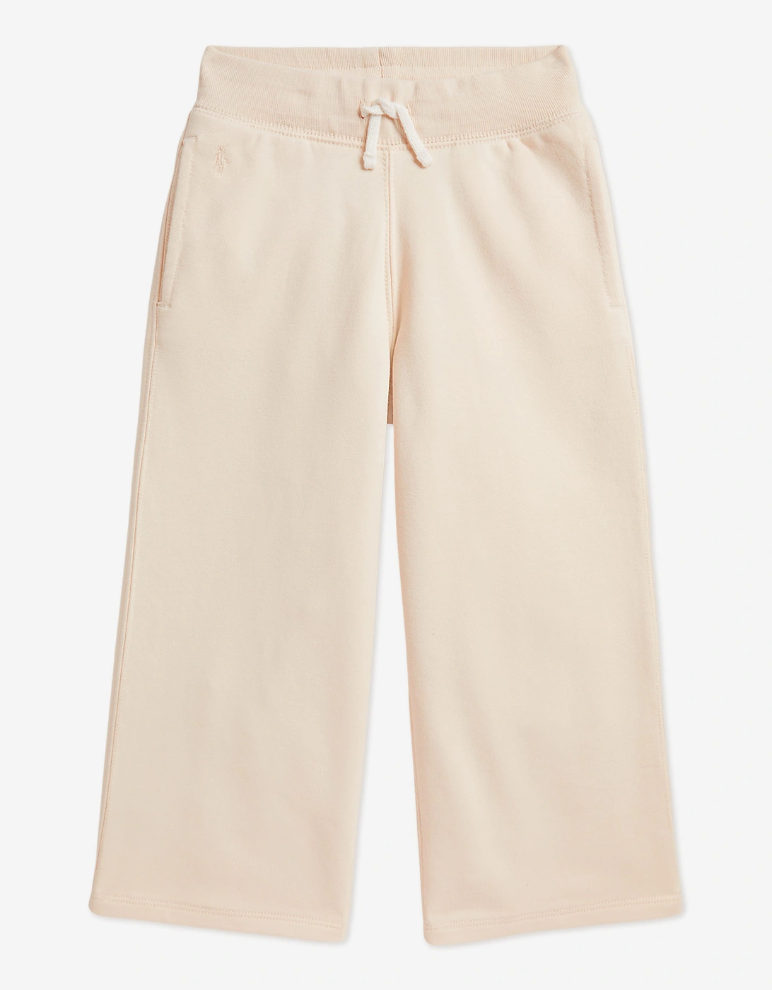 Ralph Lauren Ralph Lauren Girls French Terry Wide Leg Joggers in Ivory - Cream