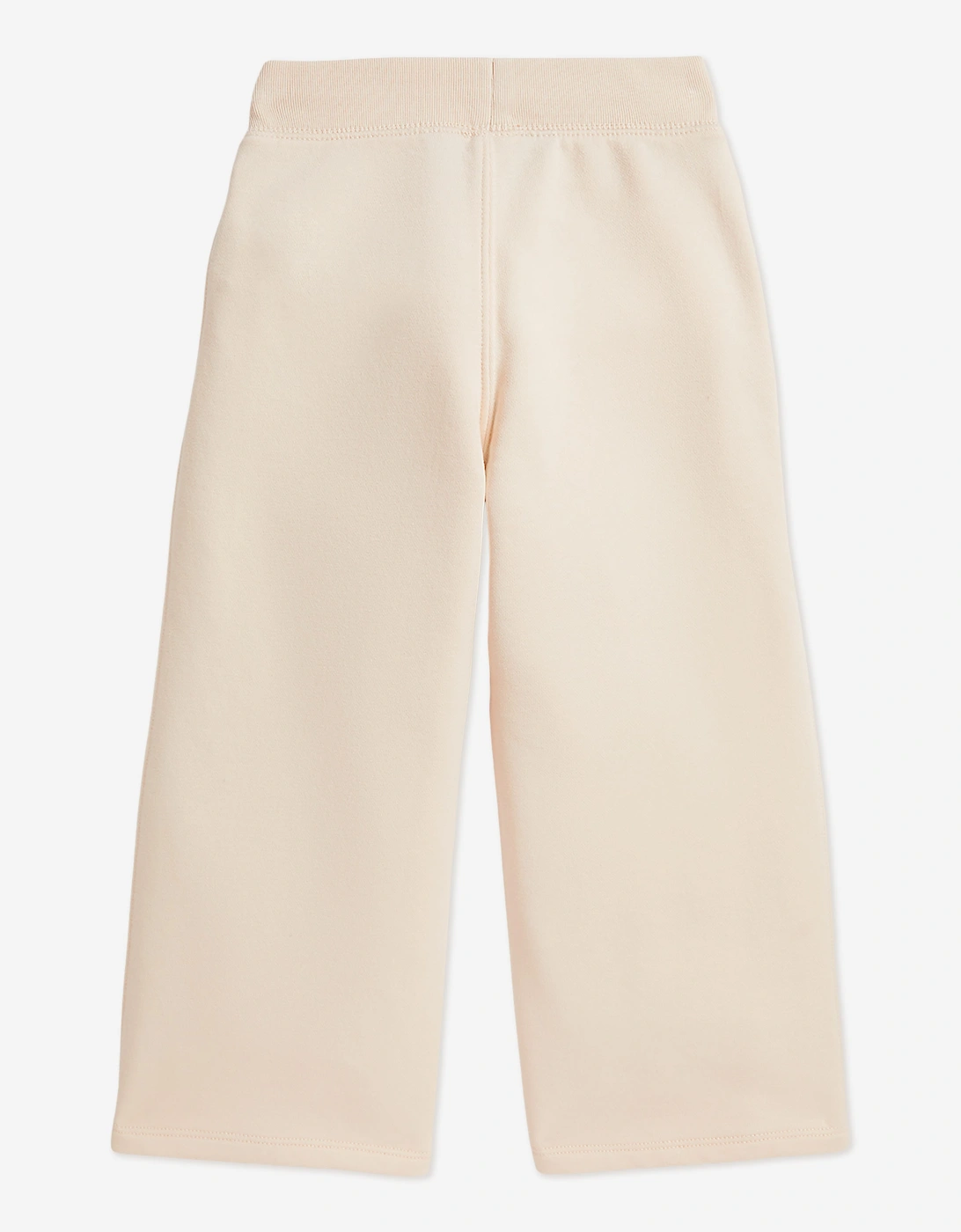 Ralph Lauren Girls French Terry Wide Leg Joggers in Ivory