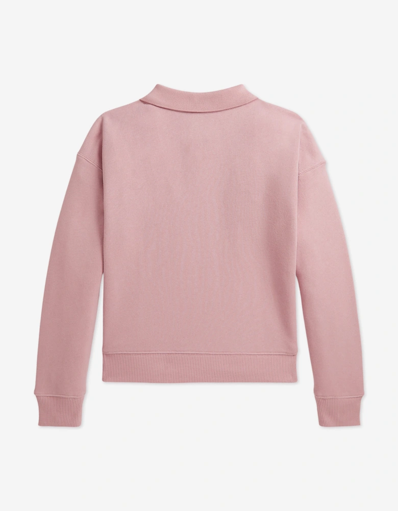 Ralph Lauren Girls Terry Knit Sweatshirt in Pink