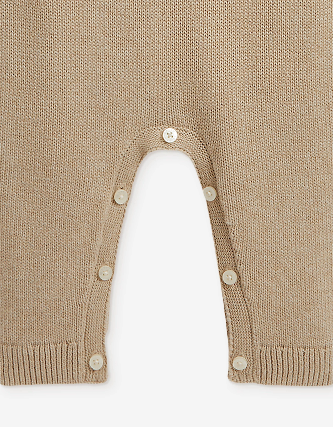 Ralph Lauren Baby Boys Iconic Flag Romper in Beige