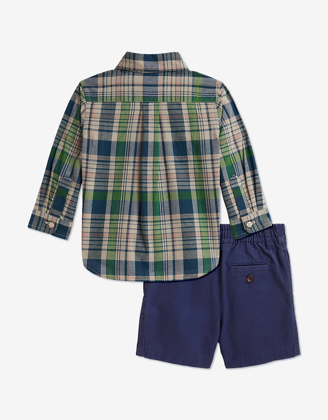 Ralph Lauren Baby Boys Shirt and Shorts Set in Multicolour