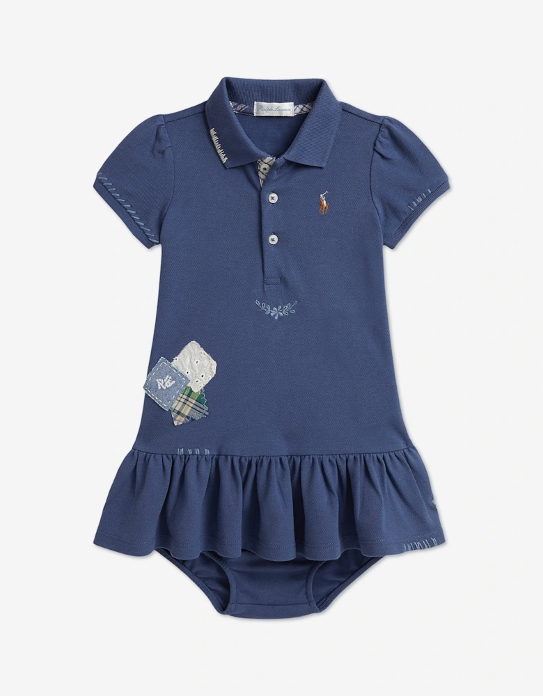 Ralph Lauren Baby Girls Polo Dress in Blue
