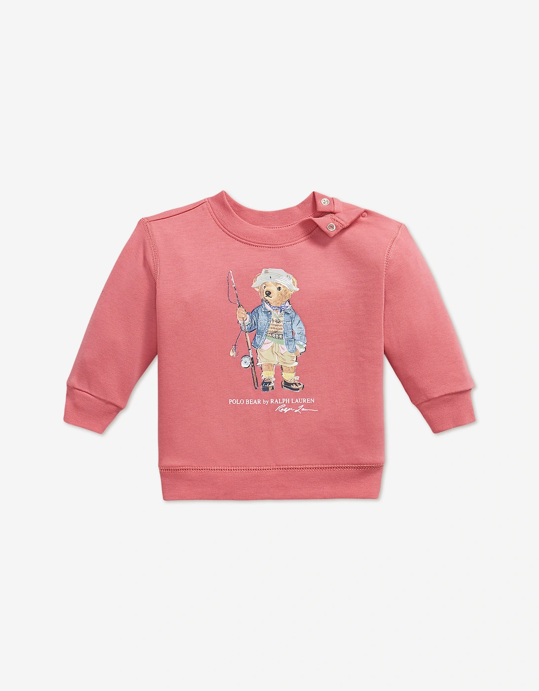 Ralph Lauren Baby Boys Polo Bear Sweatshirt in Pink