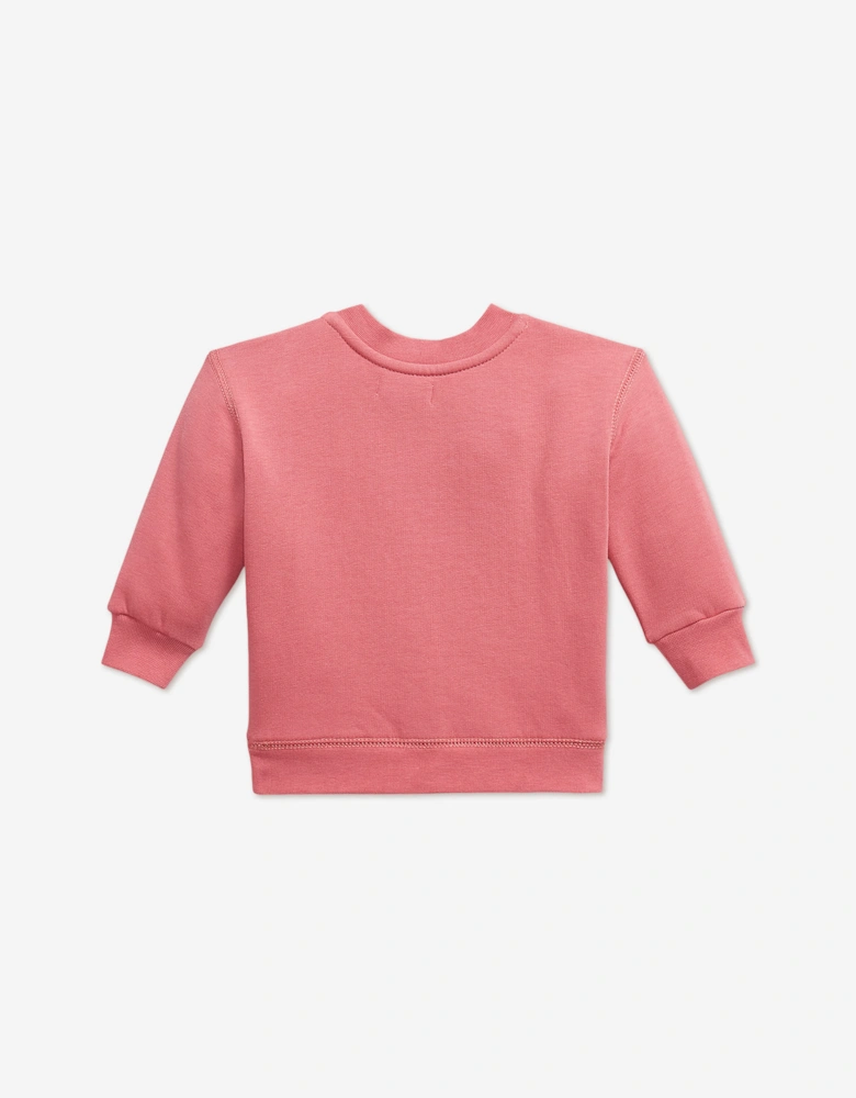 Ralph Lauren Baby Boys Polo Bear Sweatshirt in Pink