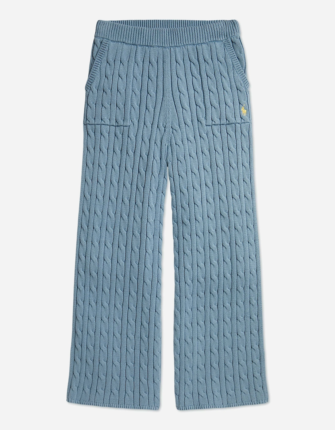 Ralph Lauren Girls Cable Knit Pants in Blue