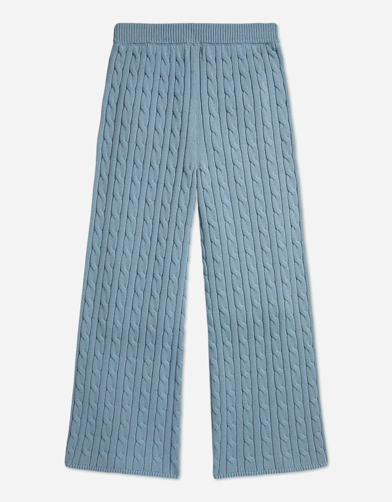 Ralph Lauren Girls Cable Knit Pants in Blue