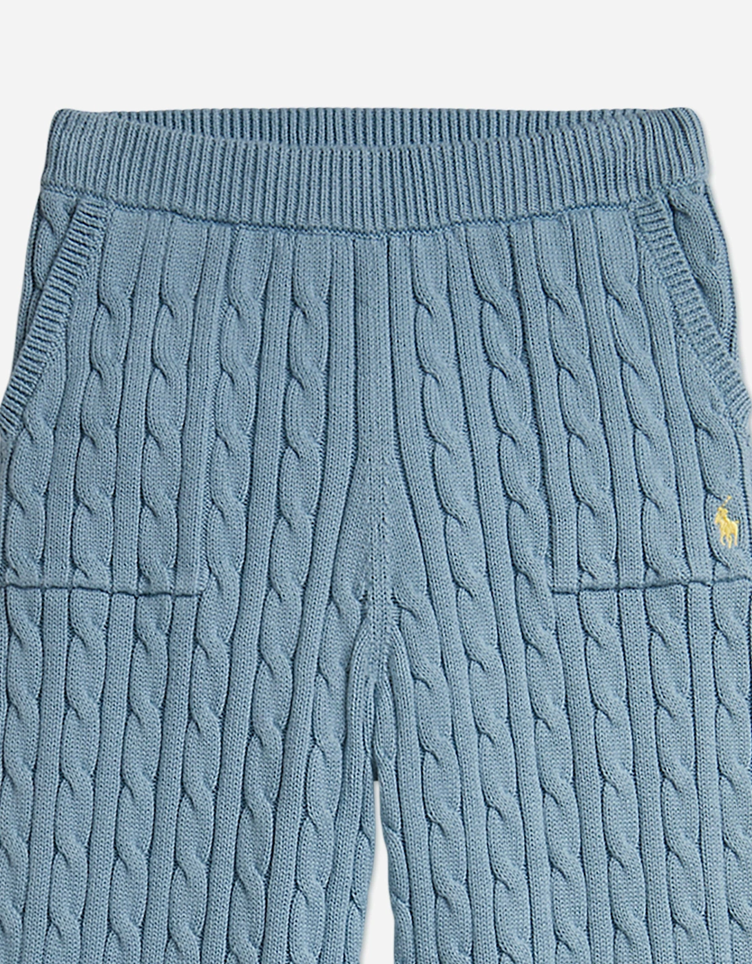 Ralph Lauren Girls Cable Knit Pants in Blue