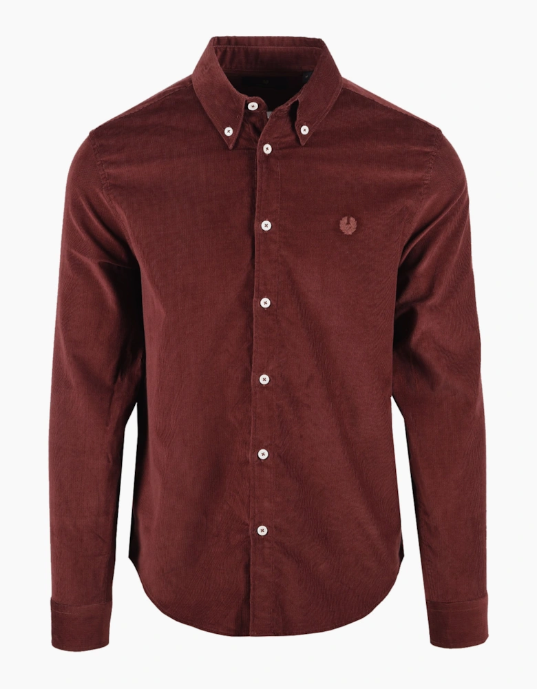 Belstaff Street Corduroy Shirt Oxblood