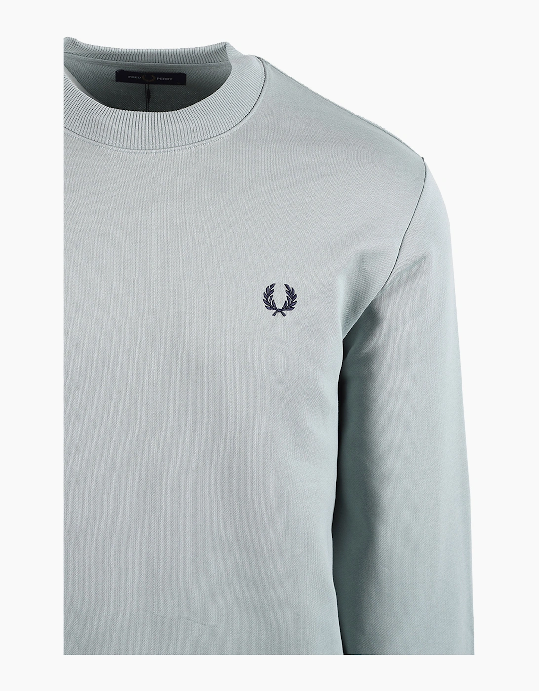 FRED PERRY CREW NECK SWEATSHIRT silver blue/dark airforce