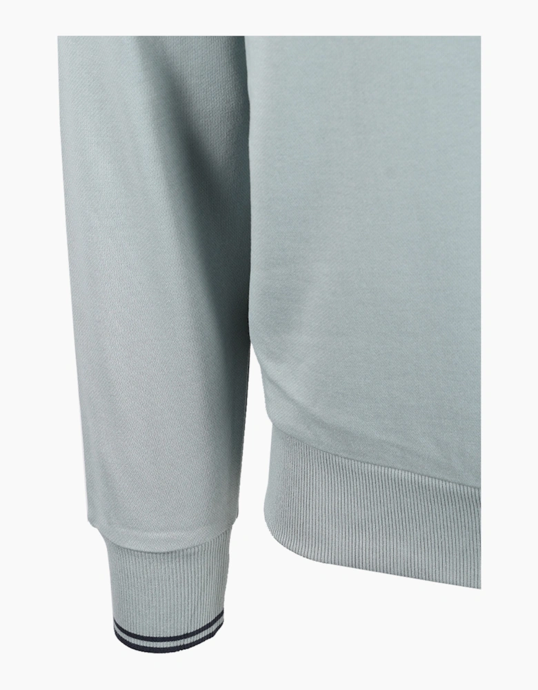 FRED PERRY CREW NECK SWEATSHIRT silver blue/dark airforce