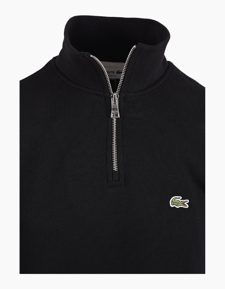 LACOSTEB HALF ZIP SWEATSHIRT BLACK
