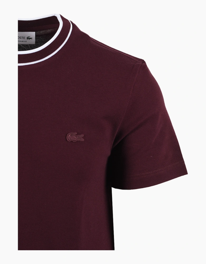 LACOSTE TEE SHIRT BURGUNDY
