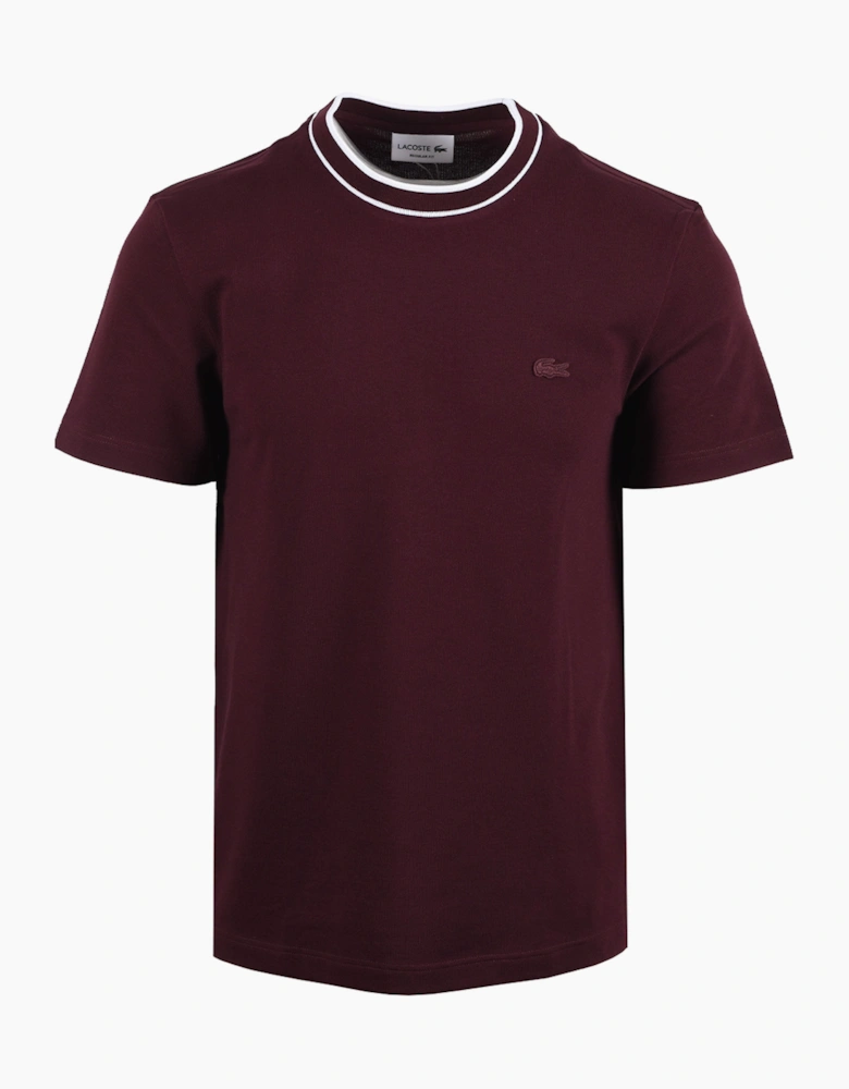 LACOSTE TEE SHIRT BURGUNDY