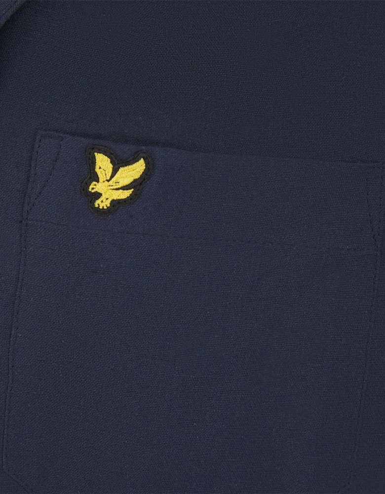 Collared Neck Short Sleeve Pyjama Set with Golden Eagle Branding