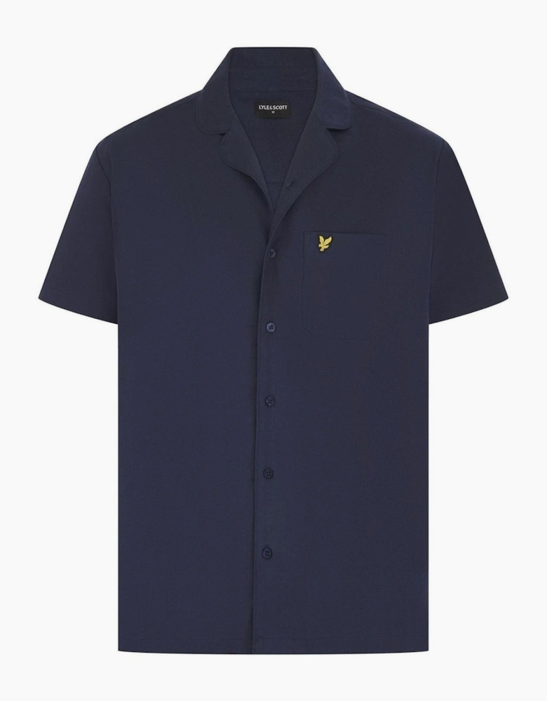 Collared Neck Short Sleeve Pyjama Set with Golden Eagle Branding