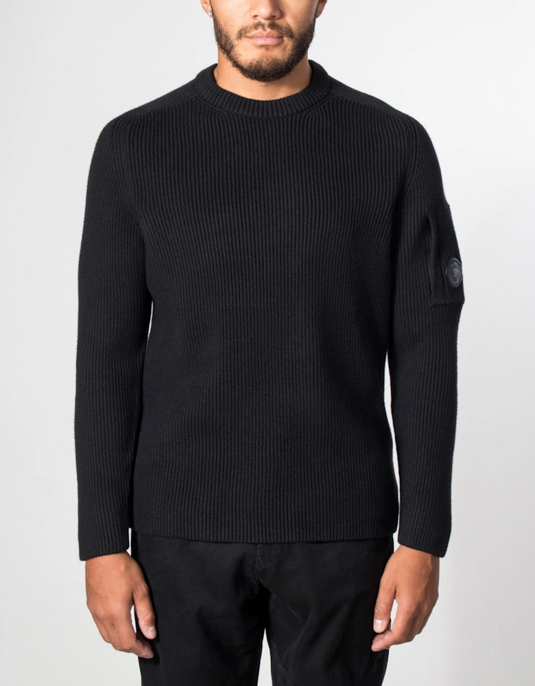 Full Rib Cotton Crewneck Lens Jumper