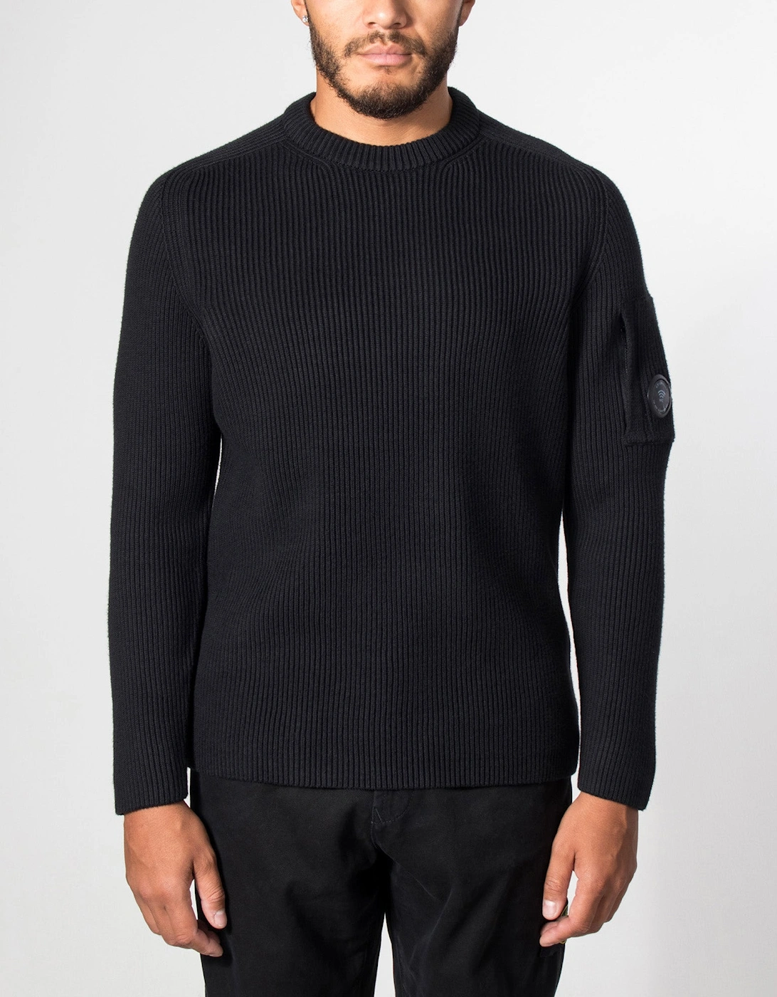 Full Rib Cotton Crewneck Lens Jumper