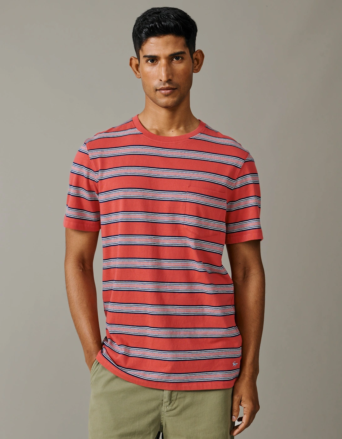 Barnes Striped Pocket T-Shirt