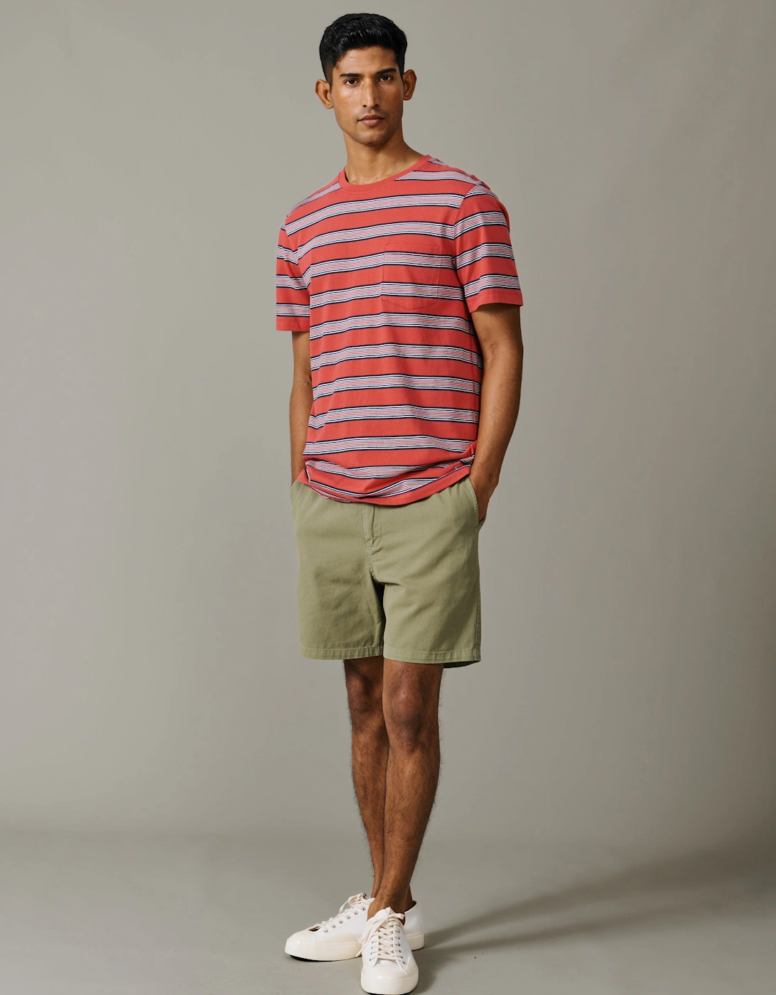 Barnes Striped Pocket T-Shirt