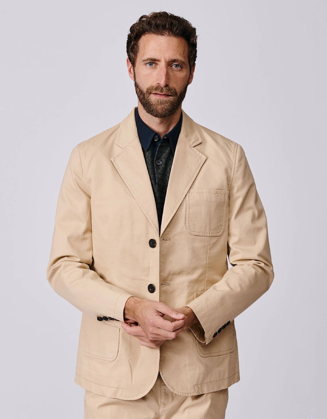 AUBIN AUBIN Men's Mareham Patch Pocket Jacket - Brown