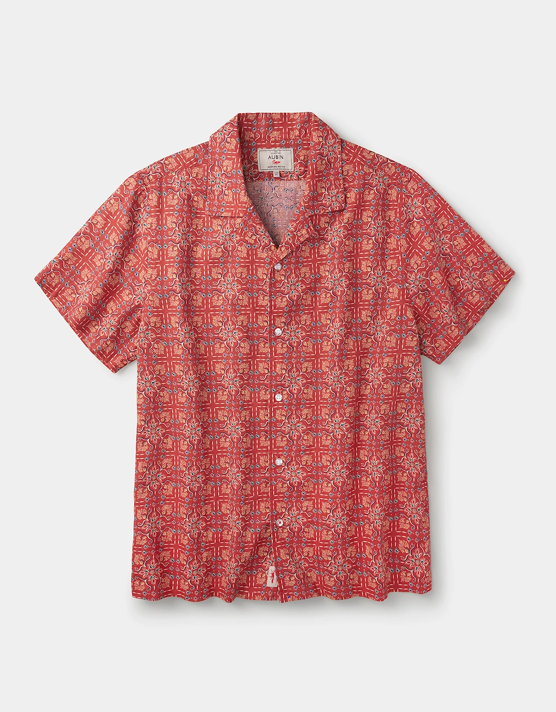 Abbey Cuban Collar Short Sleeved Shirt