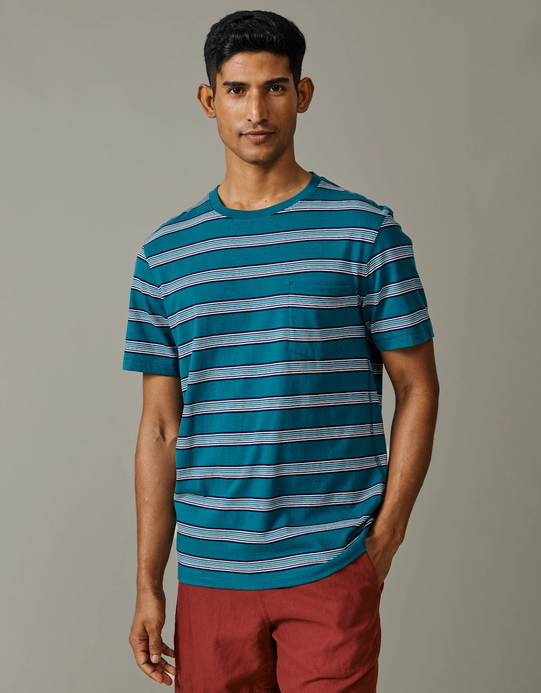 Barnes Striped Pocket T-Shirt