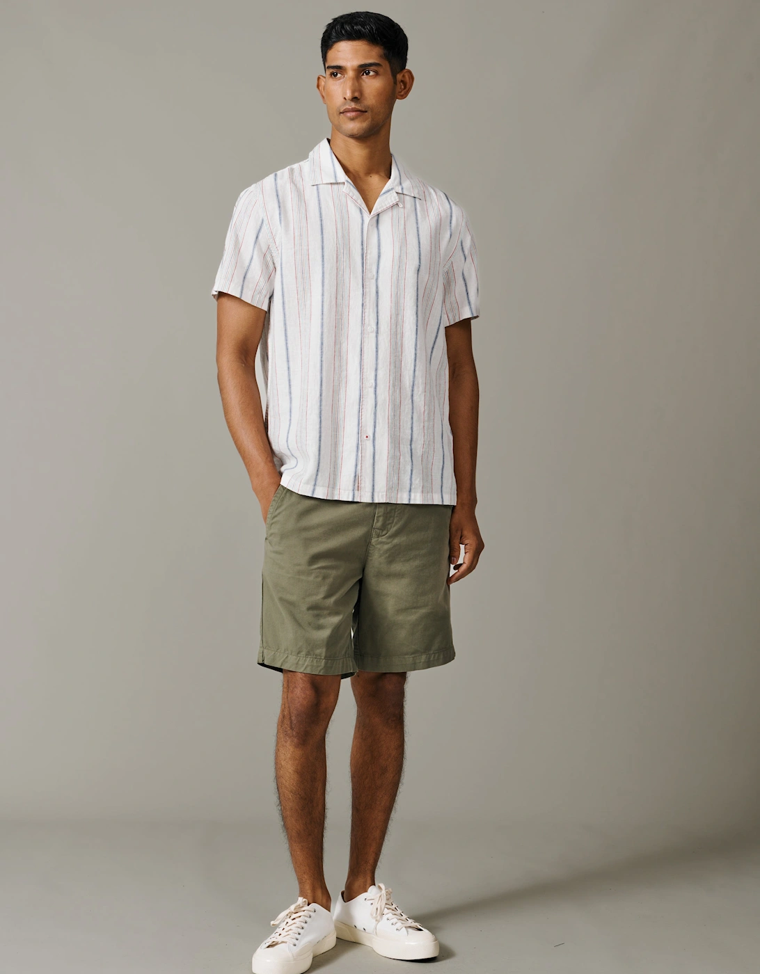 Abbey Cuban Collar Short Sleeved Shirt