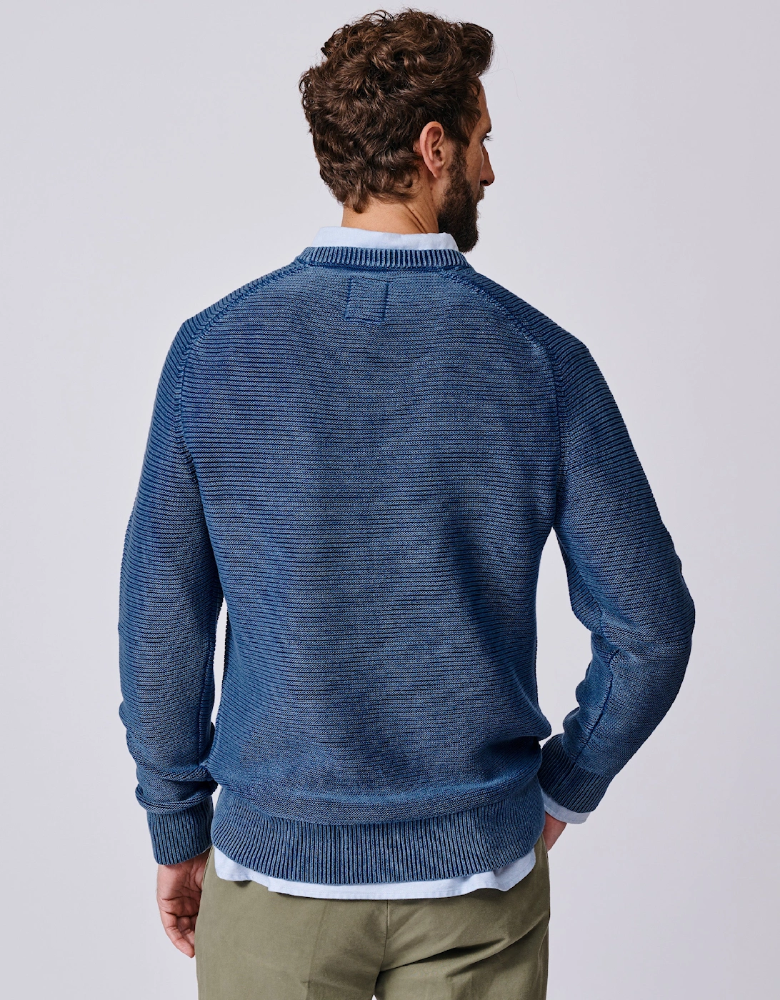 Saxilby Cotton Tuck Stitch Crew