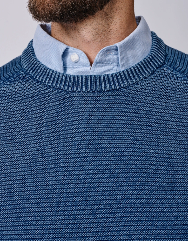 Saxilby Cotton Tuck Stitch Crew