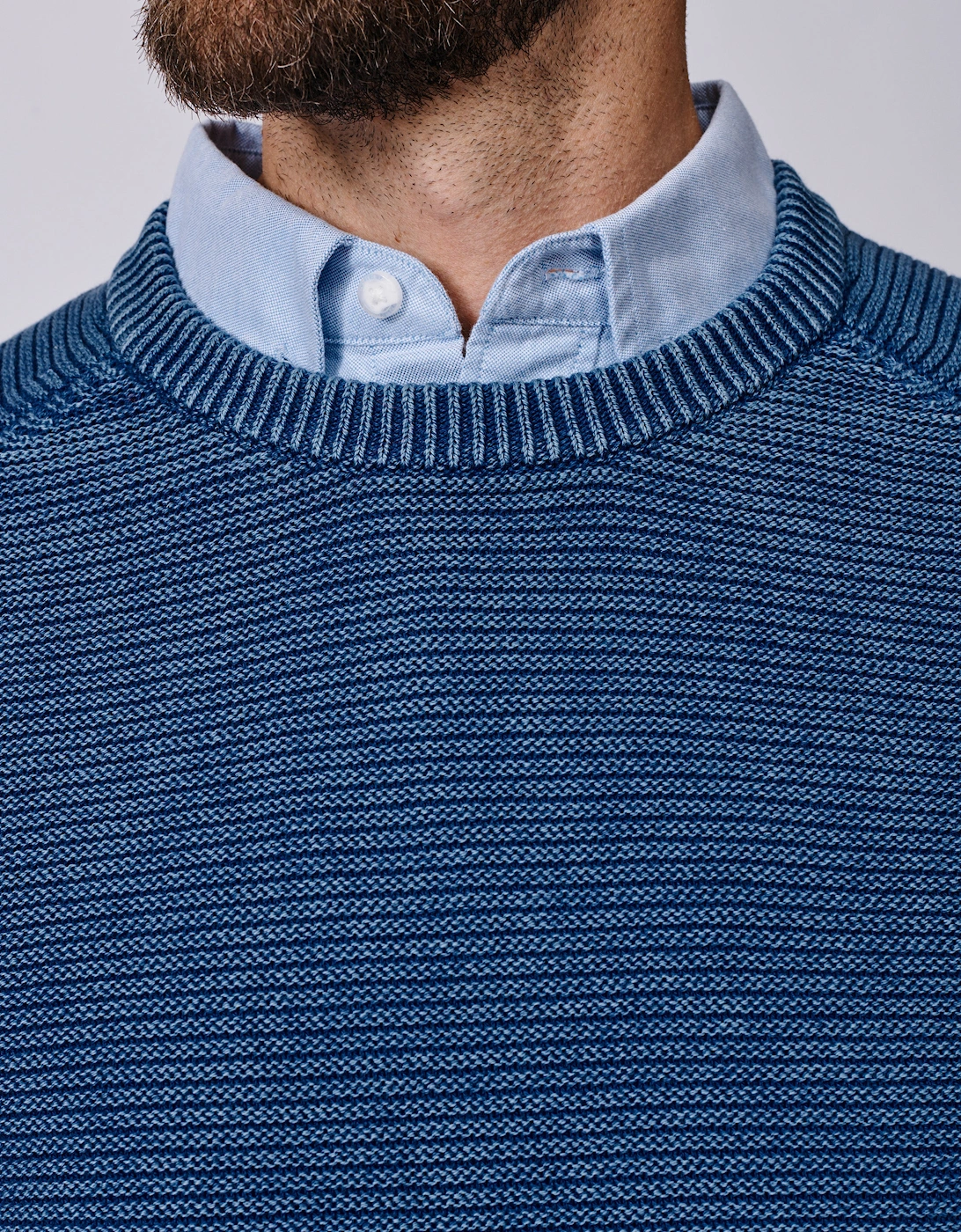 Saxilby Cotton Tuck Stitch Crew