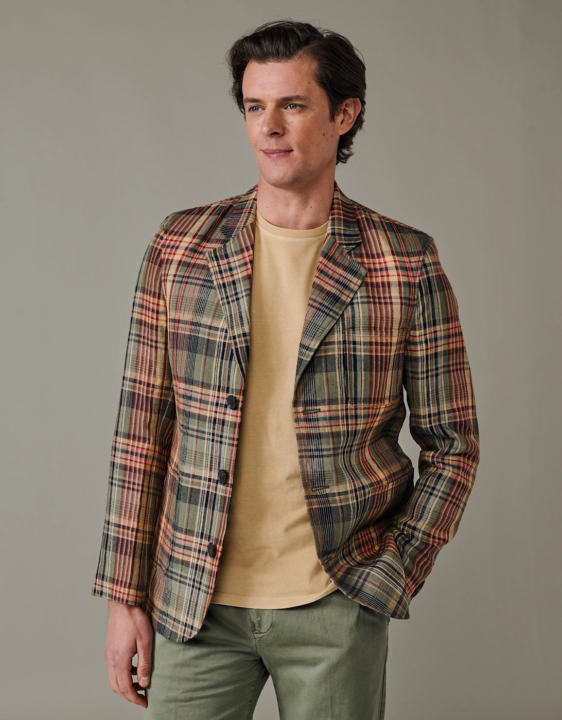 AUBIN AUBIN Men's Mareham Patch Pocket Jacket - Green