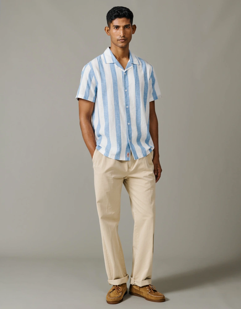 Abbey Cuban Collar Short Sleeved Shirt