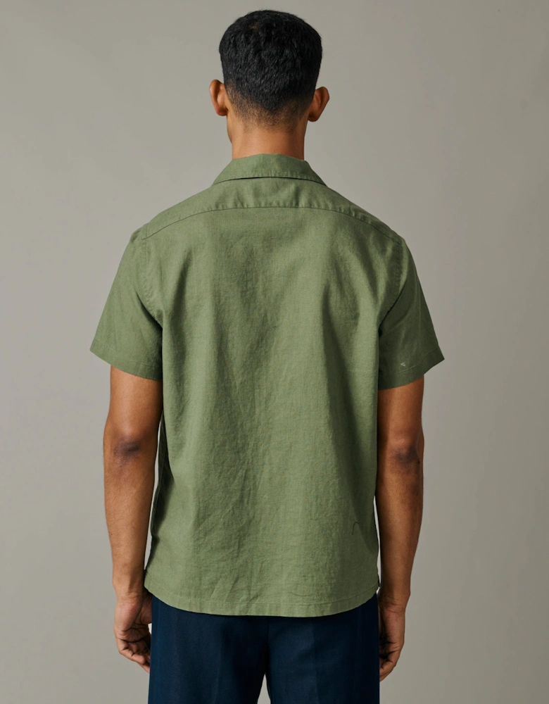 Abbey Cuban Collar Short Sleeved Shirt