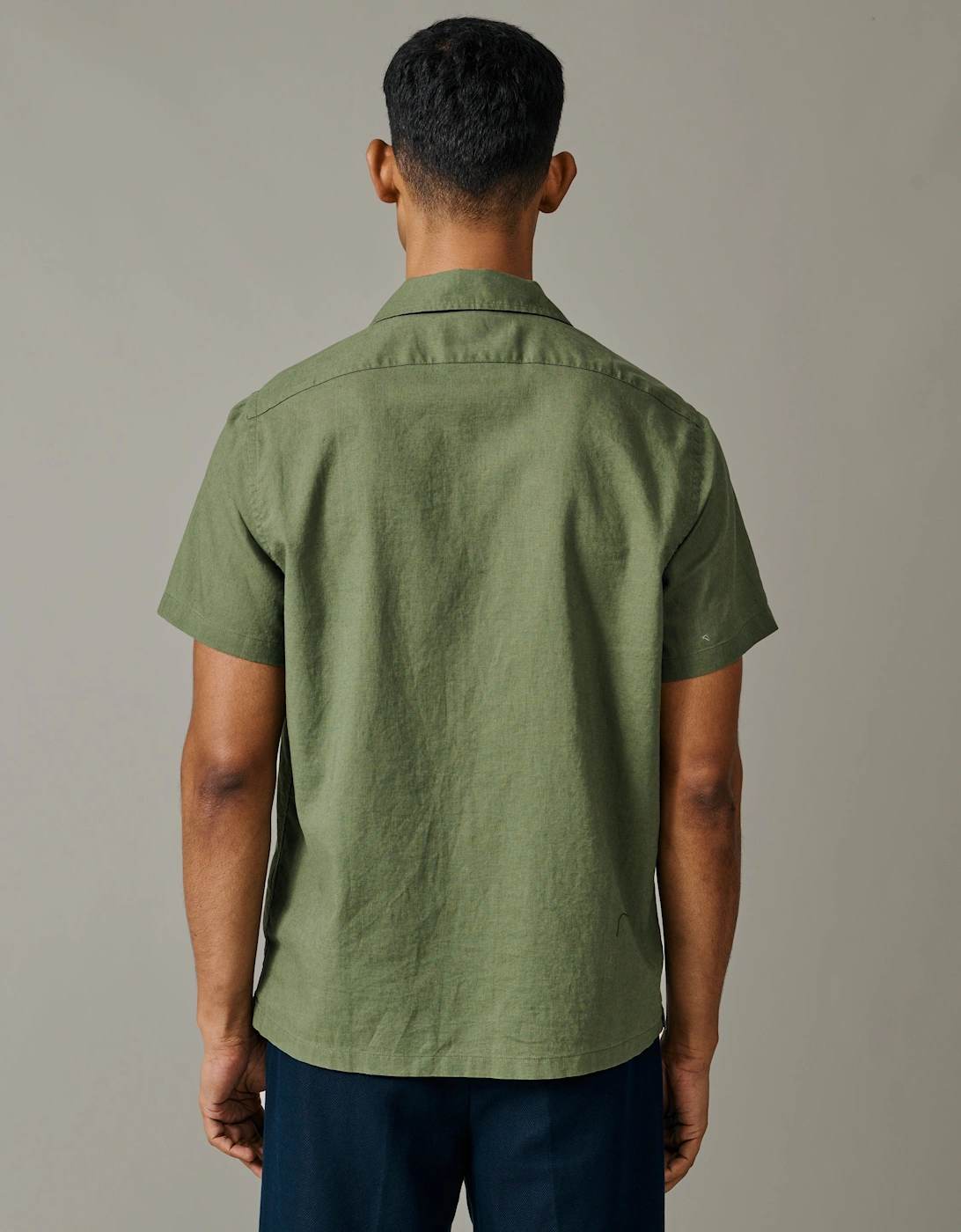Abbey Cuban Collar Short Sleeved Shirt